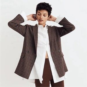Caldwell Double-Breasted Blazer in Hedden Plaid XL